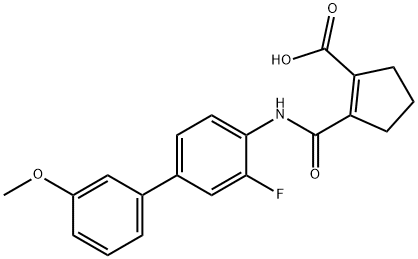 2-((3-氟-3'-甲氧基-[1,1'-联苯]-4-基)氨甲酰)环戊-1-烯羧酸