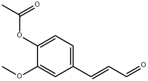 4-乙酰氧基-3-甲氧基肉桂醛，主要为反式结构