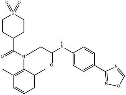 N-(2-((4-(1,2,4-Oxadiazol-3-yl)phenyl)amino)-2-oxoethyl)-N-(2,6-dimethylphenyl)tetrahydro-2H-thiopyran-4-carboxamide 1,1-dioxide