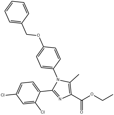 Ethyl 1-(4-(benzyloxy)phenyl)-2-(2,4-dichlorophenyl)-5-methyl-1H-imidazole-4-carboxylate