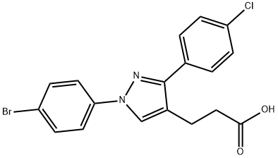 1-(4-溴苯基)-3-(4-氯苯基)吡唑-4-丙酸