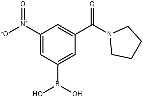 3-硝基-5-(吡咯啉-1-羰基)苯基硼酸