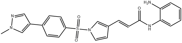 (E)-N-(2-氨基苯基)-3-[1-[[4-(1-甲基-1H-吡唑-4-基)苯基]磺酰基]-1H-吡咯-3-基]-2-丙烯酰胺