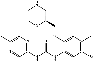 N-[5-溴-4-甲基-2-[(2S)-2-吗啉甲氧基]苯基]-N'-(5-甲基-2-吡嗪基)脲