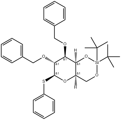 (4aR,6S,7R,8R,8aS)-7,8-bis(benzyloxy)-2,2-di-tert-butyl-6-(phenylthio)hexahydropyrano[3,2-d][1,3,2]dioxasiline