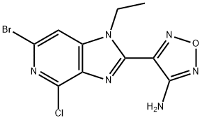 4-(6-bromo-4-chloro-1-ethyl-1H-imidazo[4,5-c]pyridin-2-yl)-1,2,5-oxadiazol-3-amine
