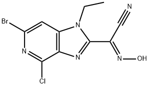 (E)-6-bromo-4-chloro-1-ethyl-N-hydroxy-1H-imidazo[4,5-c]pyridine-2-carbimidoylcyanide