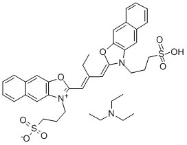 3-(3-磺丙基)-2-[2-[[3-(3-磺丙基)萘并[2,3-D]恶唑-2(3H)亚基]甲基]-1-丁烯基]萘并[2,3-D]恶唑翁内盐三乙胺盐