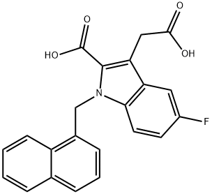 2-羧基-5-氟-1-(1-萘基甲基)-1H-吲哚-3-乙酸