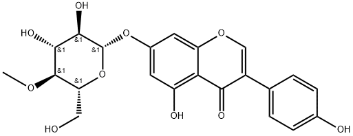 4''-甲氧基染料木苷;Genistein 7-O-beta-D-glucoside-4''-O-methylate