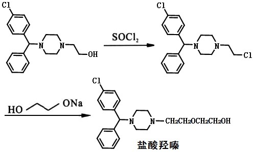 盐酸羟嗪的合成路线