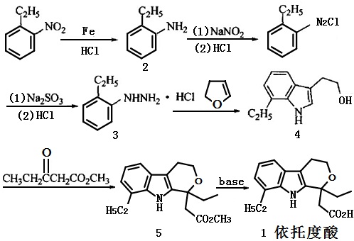 依托度酸的合成路线