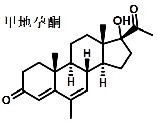 甲地孕酮的结构式