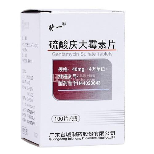 硫酸庆大霉素片