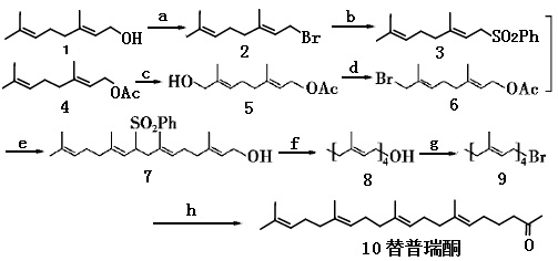 替普瑞酮的合成路线